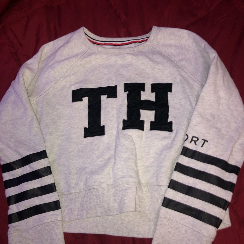 tommy hilfiger sport cropped sweatshirt